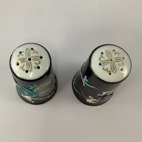 VTG Golden Gate Park Japanese Tea Garden Embossed Ceramic Salt/Pepper Shakers - Picture 5 of 9